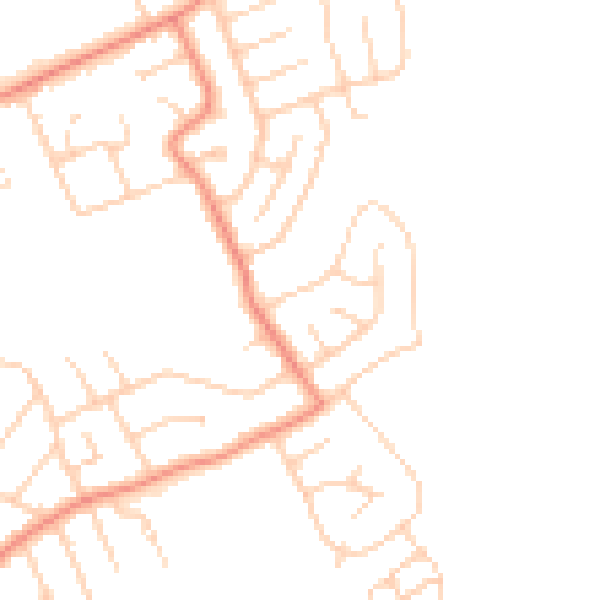 Daytime road noise heatmap for YO31 0NG
