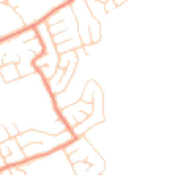 Daytime road noise heatmap for YO31 0NH