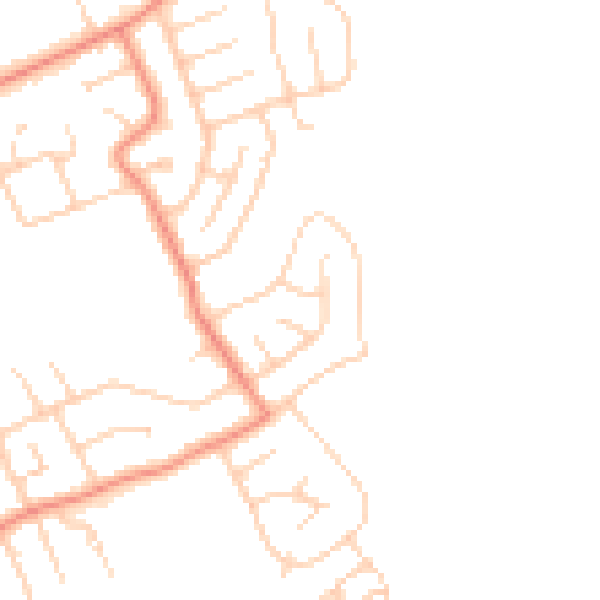 Daytime road noise heatmap for YO31 0NJ