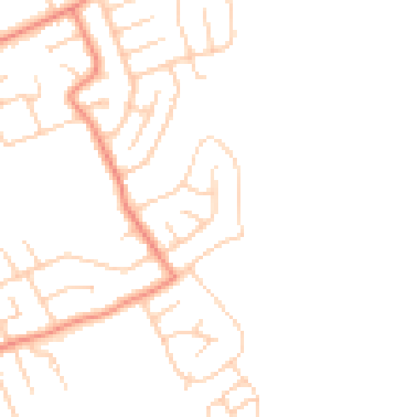 Daytime road noise heatmap for YO31 0NL