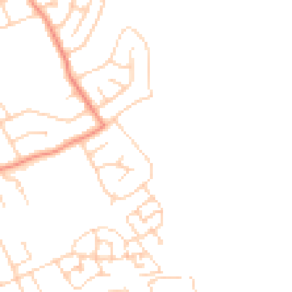 Daytime road noise heatmap for YO31 0NS