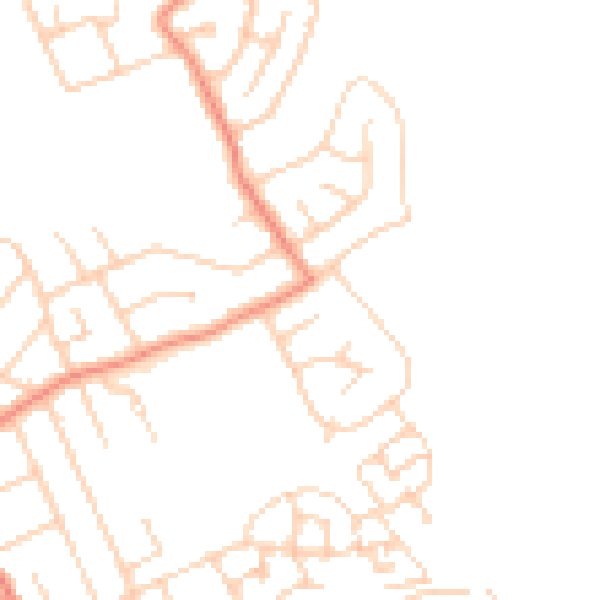 Daytime road noise heatmap for YO31 0NT