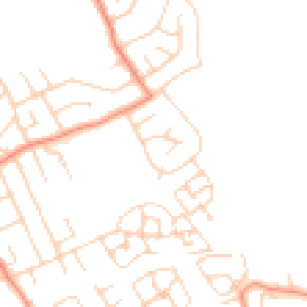 Daytime road noise heatmap for YO31 0NU