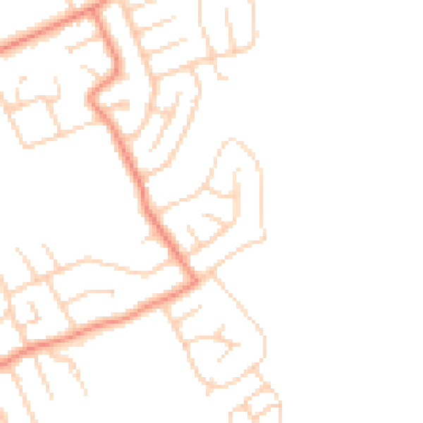 Daytime road noise heatmap for YO31 0NW