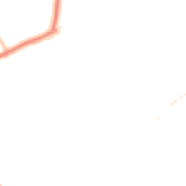 Night-time road noise heatmap for YO31 0RY