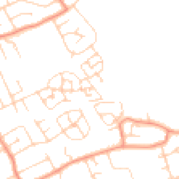 Daytime road noise heatmap for YO31 0TL