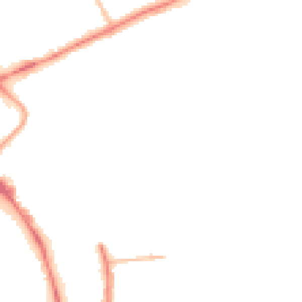 Night-time road noise heatmap for YO31 0UY