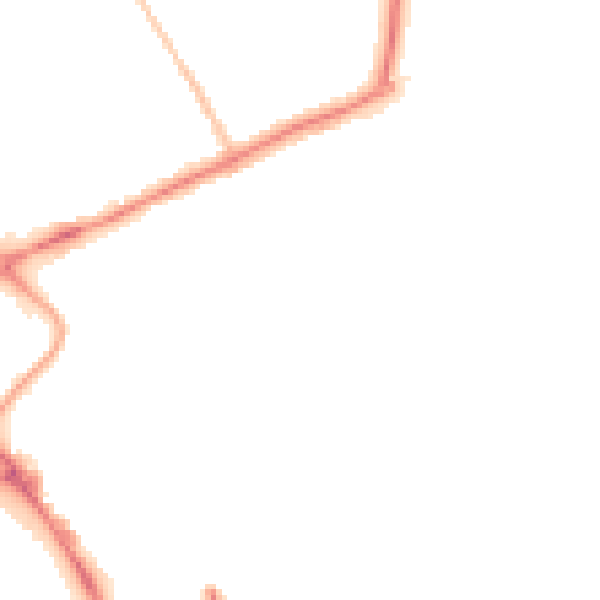 Night-time road noise heatmap for YO31 0XH