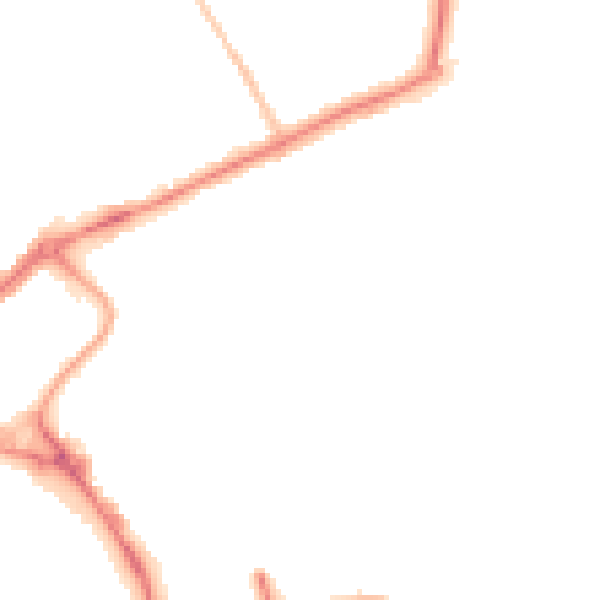 Night-time road noise heatmap for YO31 0XJ