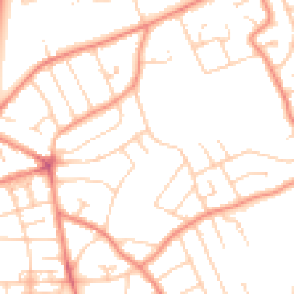 Daytime road noise heatmap for YO31 1AR