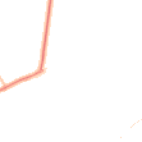 Night-time road noise heatmap for YO31 1BL