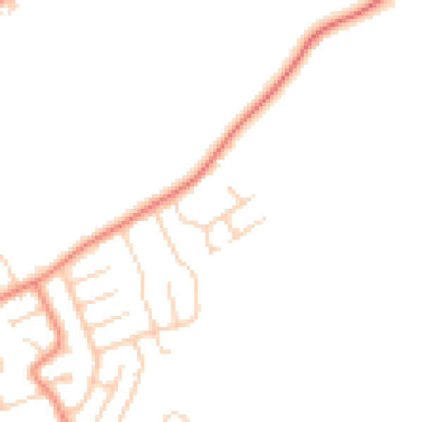 Daytime road noise heatmap for YO31 1HT