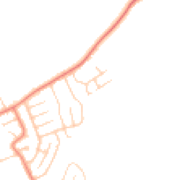 Daytime road noise heatmap for YO31 1HX