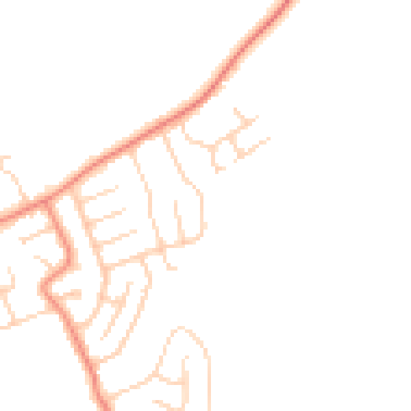 Daytime road noise heatmap for YO31 1JP