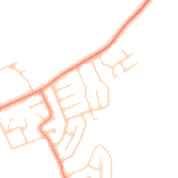 Daytime road noise heatmap for YO31 1JU