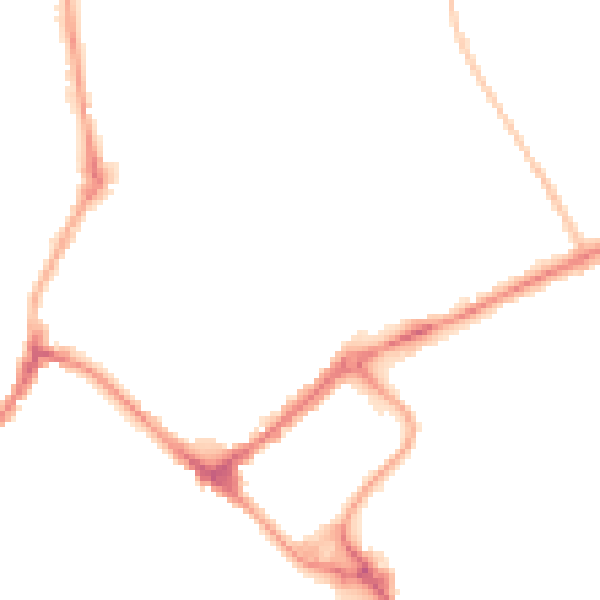 Night-time road noise heatmap for YO31 7NT