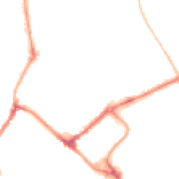 Night-time road noise heatmap for YO31 7NX