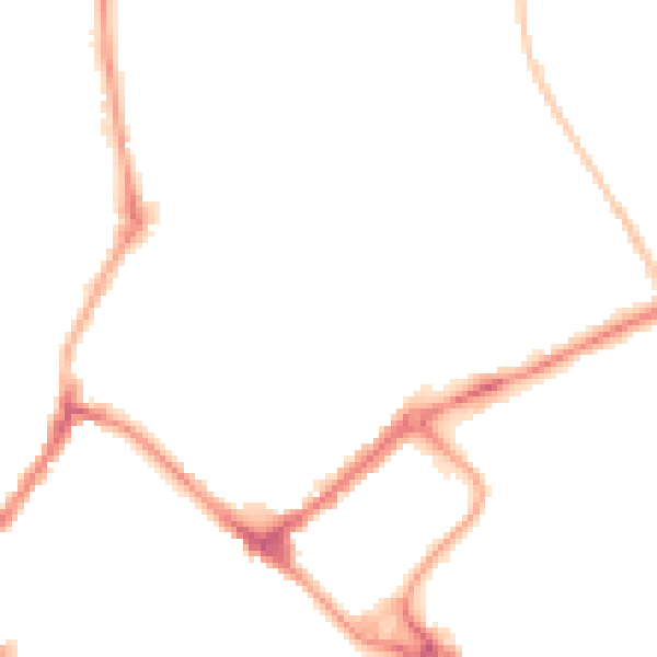 Night-time road noise heatmap for YO31 7NY