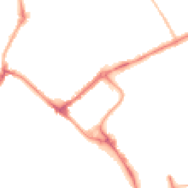 Night-time road noise heatmap for YO31 7PQ