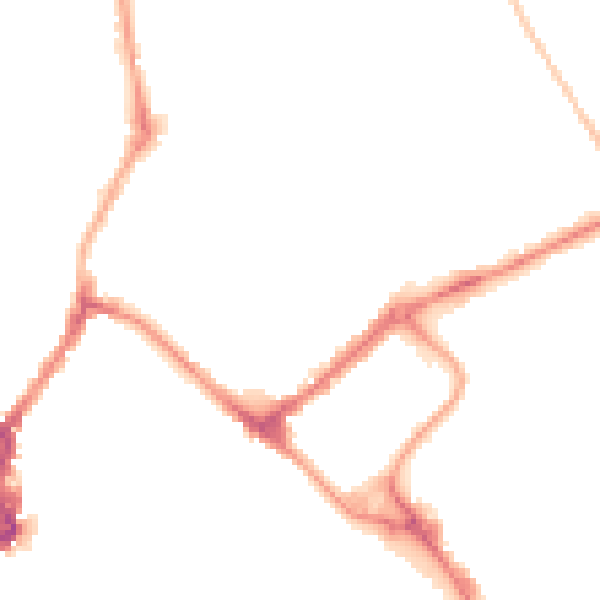 Night-time road noise heatmap for YO31 7QU