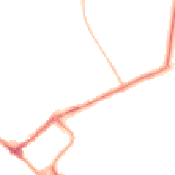 Night-time road noise heatmap for YO31 7SH