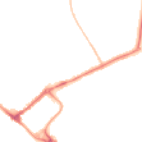 Night-time road noise heatmap for YO31 7SL