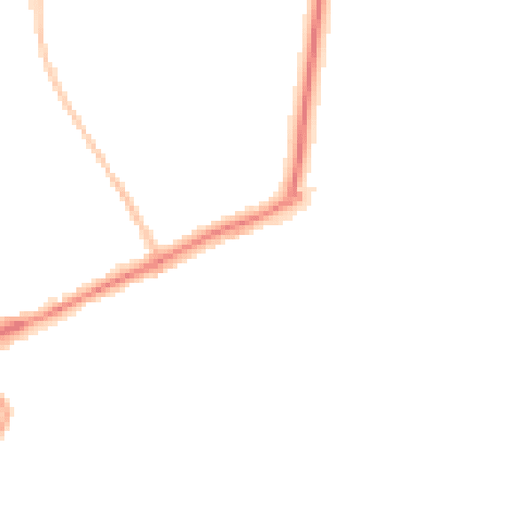 Night-time road noise heatmap for YO31 7TN