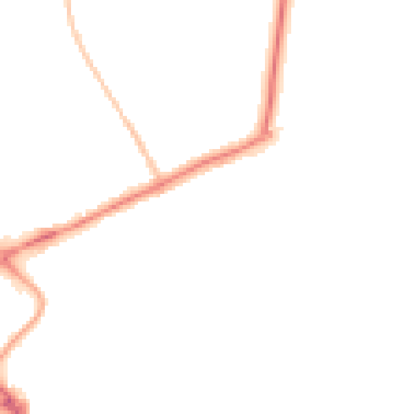 Night-time road noise heatmap for YO31 7TP