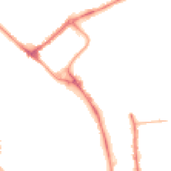 Night-time road noise heatmap for YO31 7UB