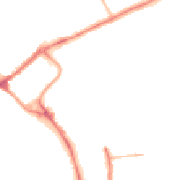 Night-time road noise heatmap for YO31 7XR