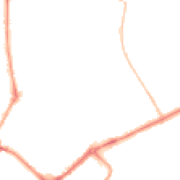 Night-time road noise heatmap for YO31 8LQ