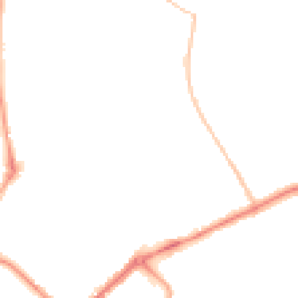 Night-time road noise heatmap for YO31 8LT