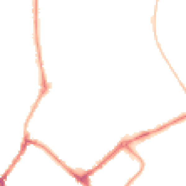 Night-time road noise heatmap for YO31 8LW