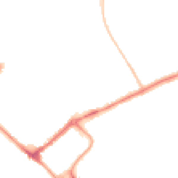 Night-time road noise heatmap for YO31 8RD