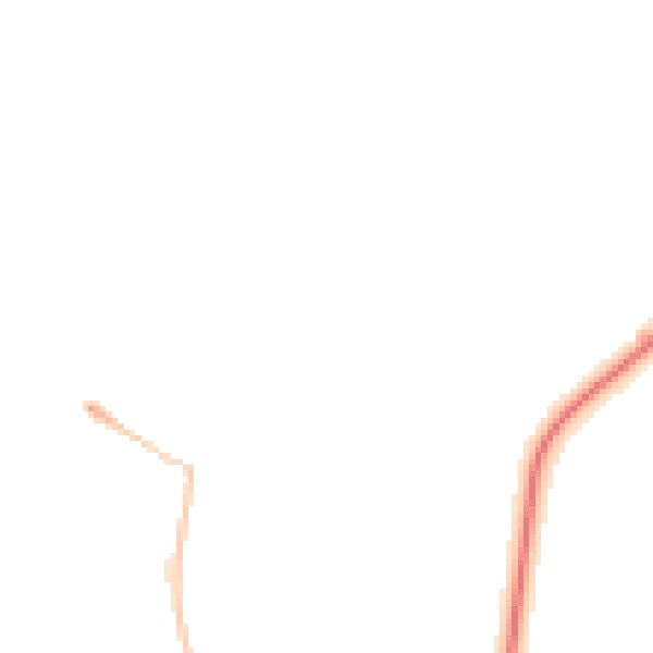 Night-time road noise heatmap for YO31 9AQ