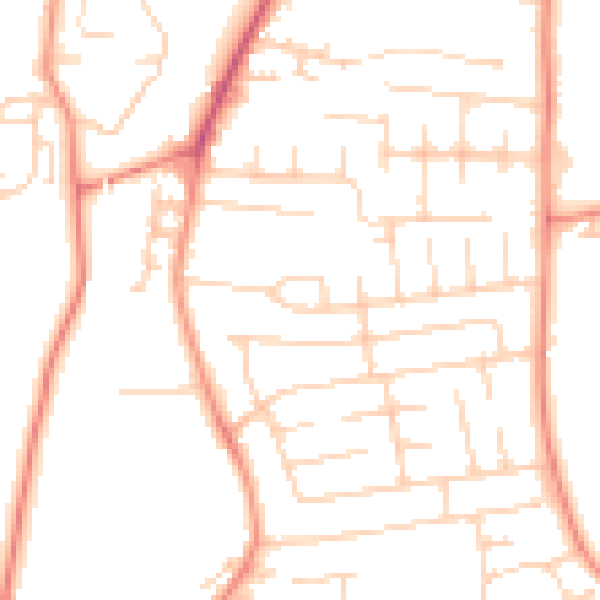 Daytime road noise heatmap for YO31 9ED