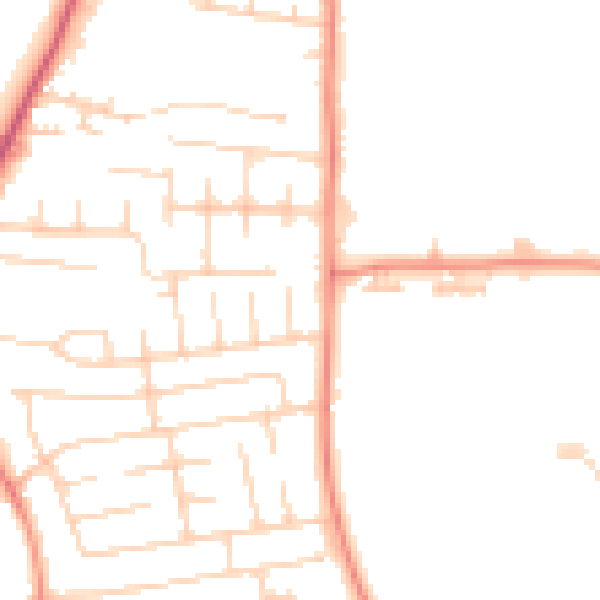 Daytime road noise heatmap for YO31 9EP