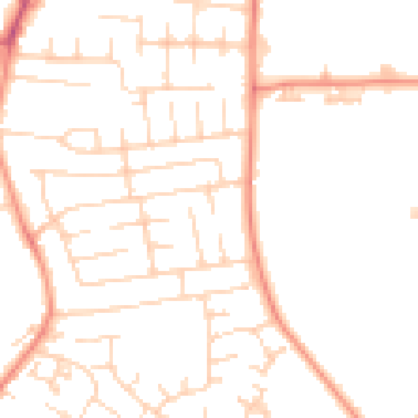 Daytime road noise heatmap for YO31 9HD