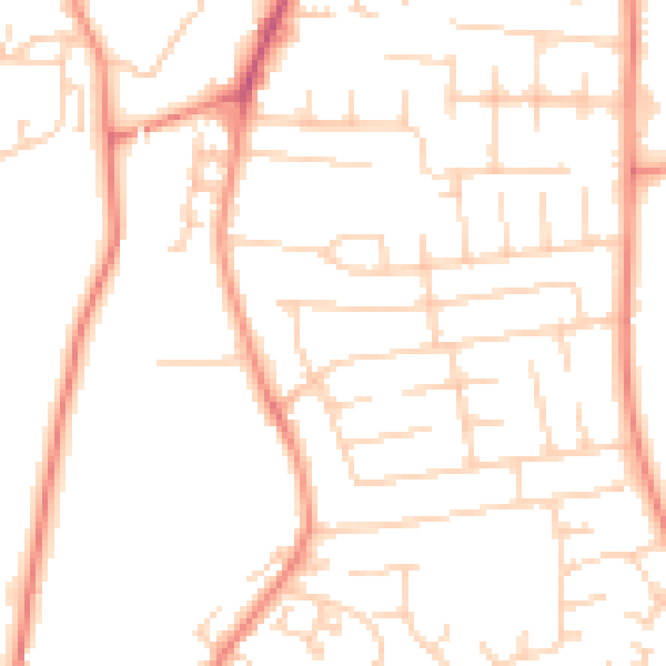Daytime road noise heatmap for YO31 9HH