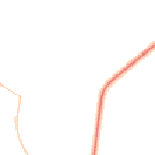Night-time road noise heatmap for YO31 9LB