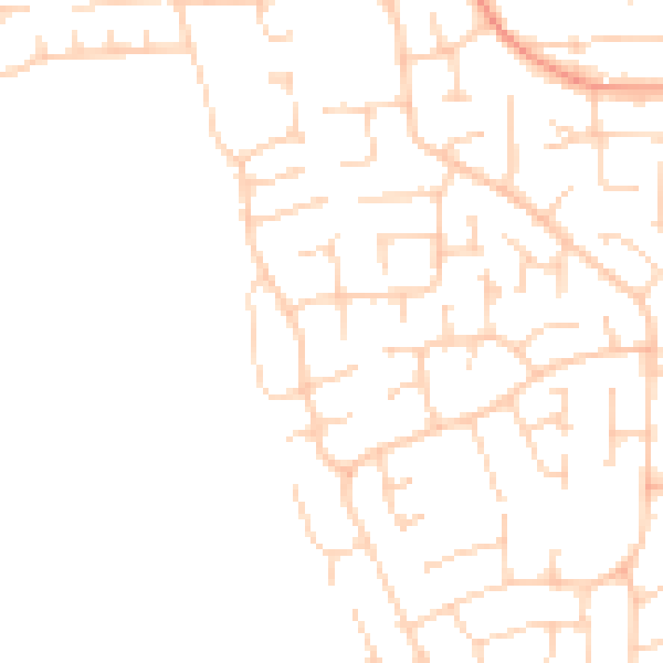 Daytime road noise heatmap for YO32 2FJ
