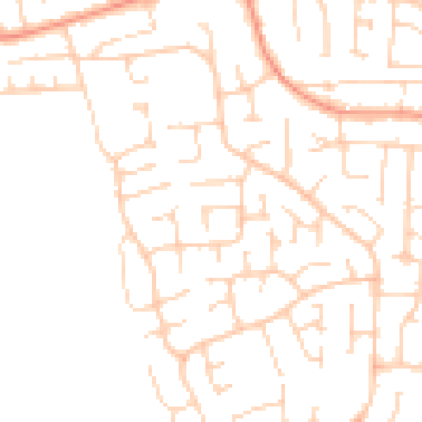 Daytime road noise heatmap for YO32 2GN