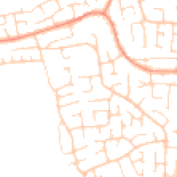 Daytime road noise heatmap for YO32 2GS
