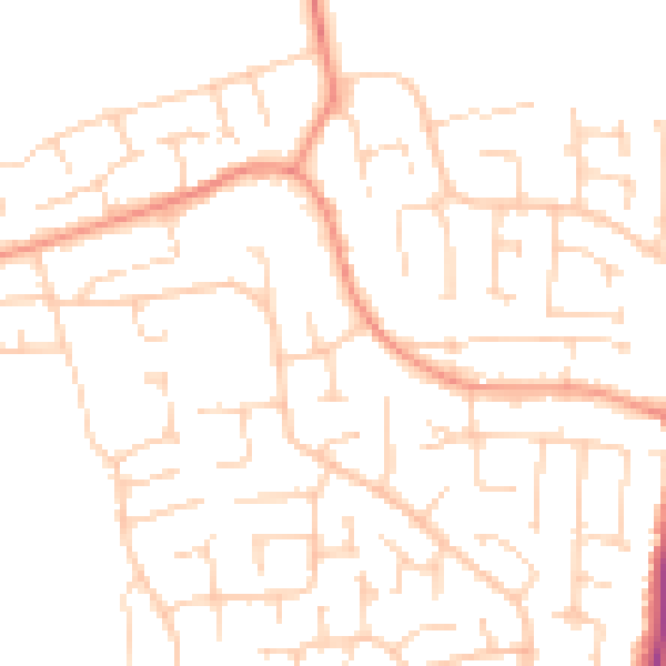 Daytime road noise heatmap for YO32 2JF