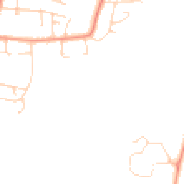Daytime road noise heatmap for YO32 2NB