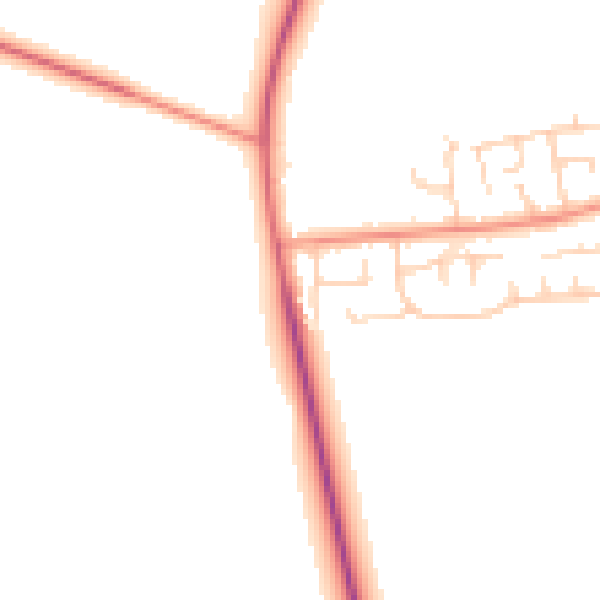 Daytime road noise heatmap for YO32 2QB