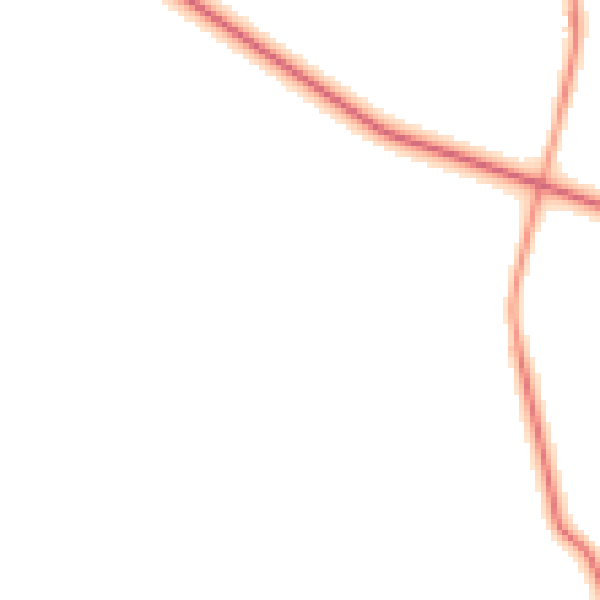 Daytime road noise heatmap for YO32 2RE