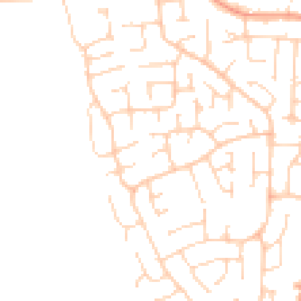 Daytime road noise heatmap for YO32 2TW
