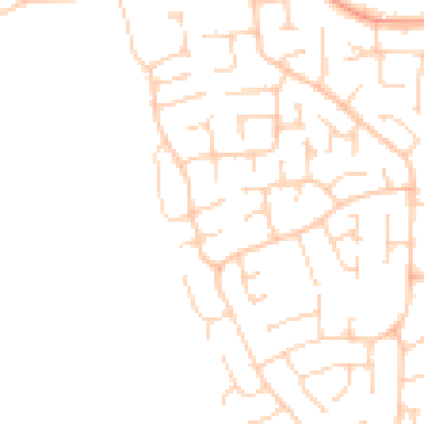 Daytime road noise heatmap for YO32 2WE