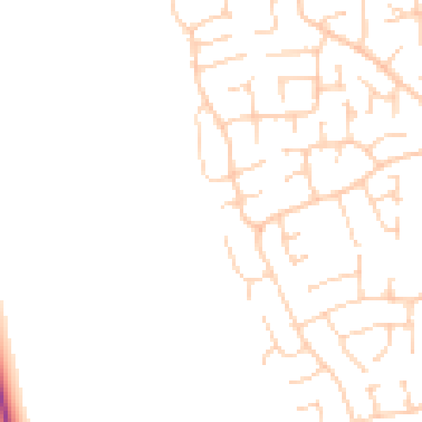 Daytime road noise heatmap for YO32 2WU